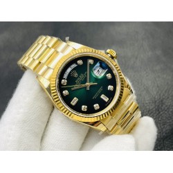 Rolex-DayDate 228238 40mm YG/YG Green Dial VRF SH3255(Tungsten Heavy Version)