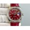 Rolex-DayDate 36mm Flt Pres SS/LE Red Dial Stk EWF A2836