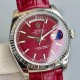 Rolex-DayDate 36mm Flt Pres SS/LE Red Dial Stk EWF A2836