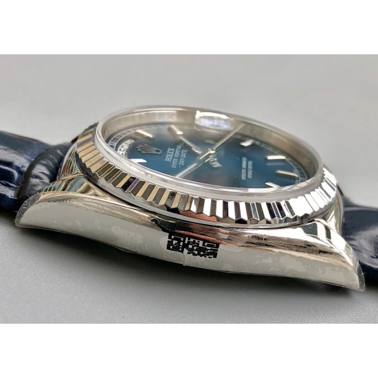 Rolex-DayDate 36mm Flt Pres SS/LE Red Dial Stk EWF A2836