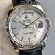 Rolex-DayDate 36mm Flt Pres SS/LE Silver Stk EWF A2836