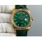 Rolex-DayDate 36mm Flt Pres YG/LE Green Dial Stk EWF A2836