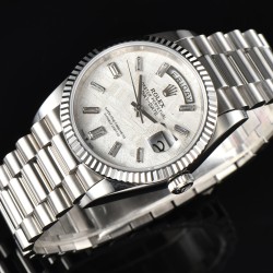Rolex-DayDate 128236 36mm SS/SS White/Stk CSF A2836