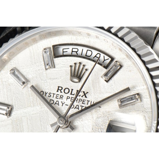 Rolex-DayDate 128236 36mm SS/SS White/Stk CSF A2836