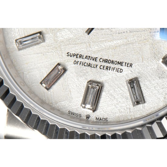 Rolex-DayDate 128236 36mm SS/SS White/Stk CSF A2836