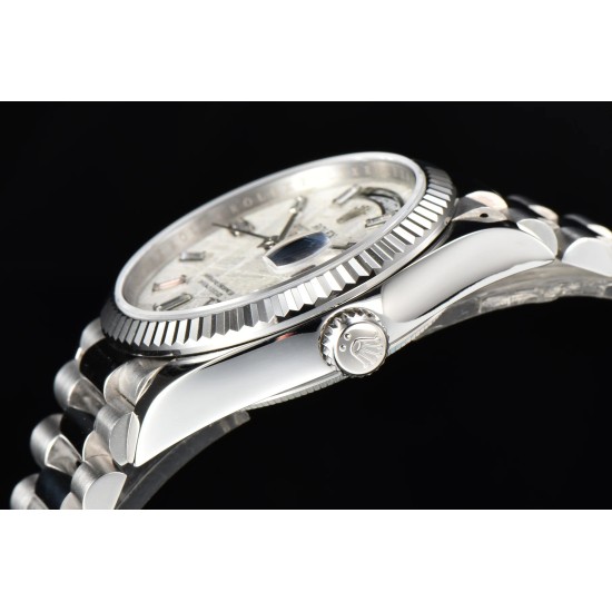 Rolex-DayDate 128236 36mm SS/SS White/Stk CSF A2836