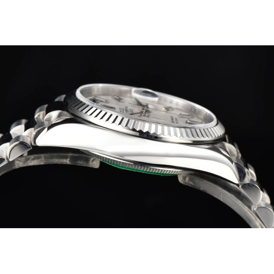 Rolex-DayDate 128236 36mm SS/SS White/Stk CSF A2836