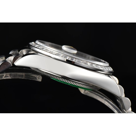 Rolex-DayDate 128236 36mm SS/SS Diam White/Diam Stk CSF A2836