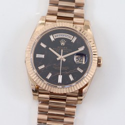 Rolex-DayDate 228235 40mm RG/RG Brown Patterned Dial TWS A2836