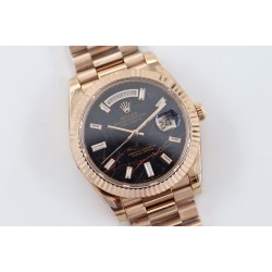 Rolex-DayDate 228235 40mm RG/RG Brown Patterned Dial TWS A2836