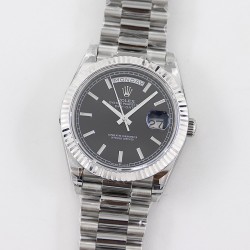 Rolex-DayDate 228236 40mm SS/SS Black Dial TWS A2836