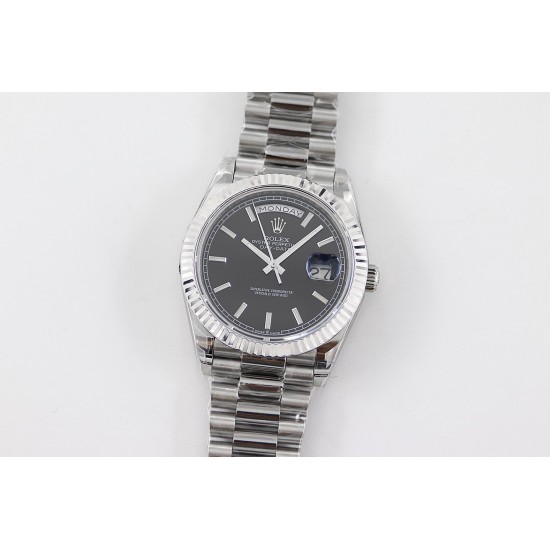 Rolex-DayDate 228236 40mm SS/SS Black Dial TWS A2836