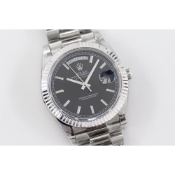 Rolex-DayDate 228236 40mm SS/SS Black Dial TWS A2836