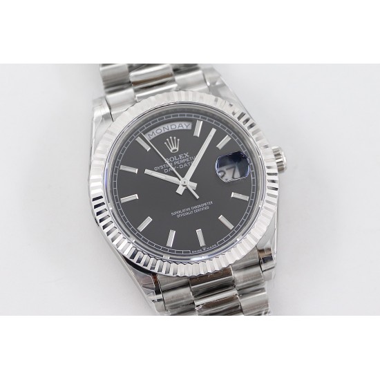 Rolex-DayDate 228236 40mm SS/SS Black Dial TWS A2836