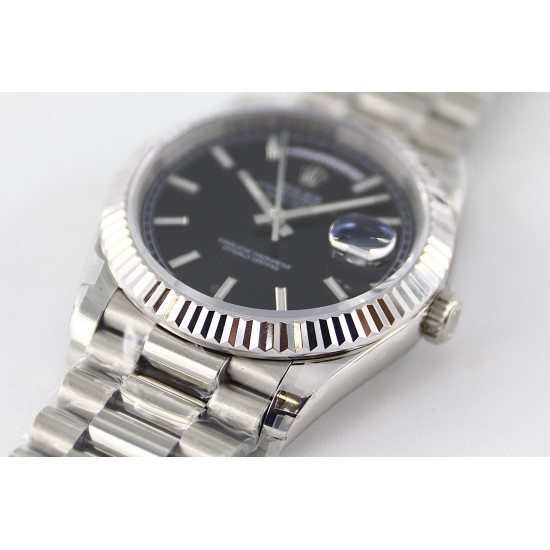 Rolex-DayDate 228236 40mm SS/SS Black Dial TWS A2836