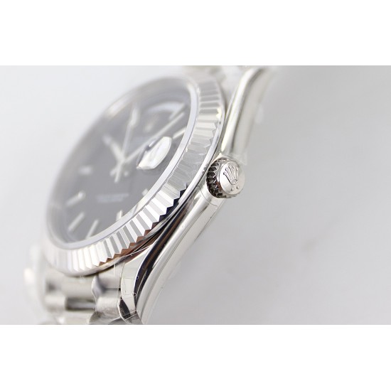 Rolex-DayDate 228236 40mm SS/SS Black Dial TWS A2836