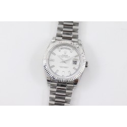 Rolex-DayDate 228236 40mm SS/SS White Dial Diam STK TWS A2836