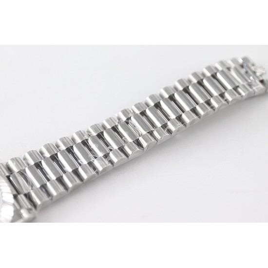 Rolex-DayDate 228236 40mm SS/SS White Dial Diam STK TWS A2836