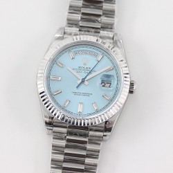 Rolex-DayDate 228236 40mm SS/SS Ice Blue Dial TWS A2836