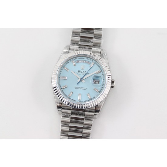 Rolex-DayDate 228236 40mm SS/SS Ice Blue Dial TWS A2836