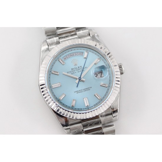 Rolex-DayDate 228236 40mm SS/SS Ice Blue Dial TWS A2836