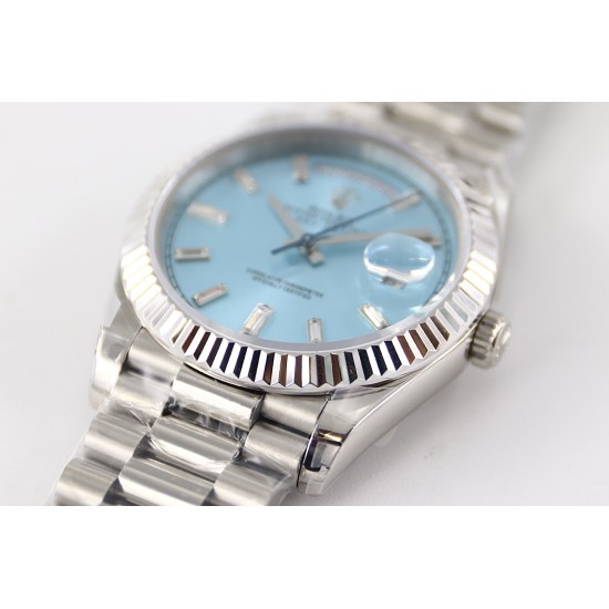 Rolex-DayDate 228236 40mm SS/SS Ice Blue Dial TWS A2836