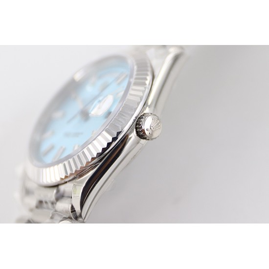Rolex-DayDate 228236 40mm SS/SS Ice Blue Dial TWS A2836