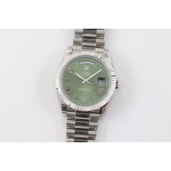 Rolex-DayDate 228236 40mm SS/SS Green Dial Rmn TWS A2836