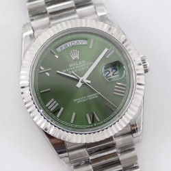 Rolex-DayDate 228236 40mm SS/SS Green Dial Rmn TWS A2836