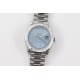 Rolex-DayDate 40mm SS/SS Ice Blue Textured Dial TWS A2836