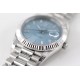 Rolex-DayDate 40mm SS/SS Ice Blue Textured Dial TWS A2836