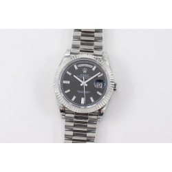 Rolex-DayDate 228239 40mm SS/SS Black/Dia TWS A2836