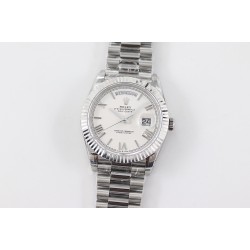 Rolex-DayDate 228236 40mm SS/SS White Dial Rmn TWS A2836