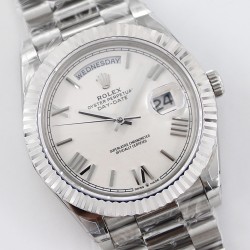 Rolex-DayDate 228236 40mm SS/SS White Dial Rmn TWS A2836