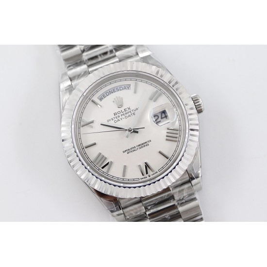 Rolex-DayDate 228236 40mm SS/SS White Dial Rmn TWS A2836