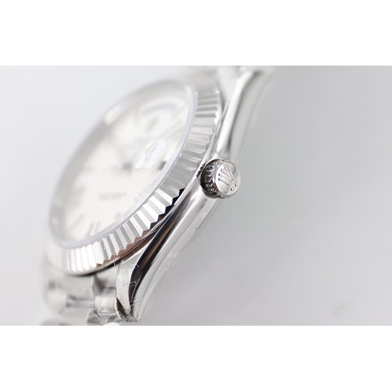 Rolex-DayDate 228236 40mm SS/SS White Dial Rmn TWS A2836
