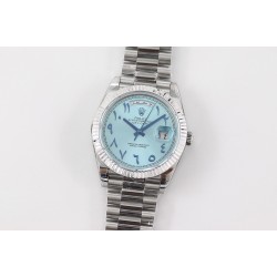 Rolex-DayDate 228236 40mm SS/SS Ice Blue Dial Arabic TWS A2836