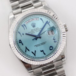 Rolex-DayDate 228236 40mm SS/SS Ice Blue Dial Arabic TWS A2836