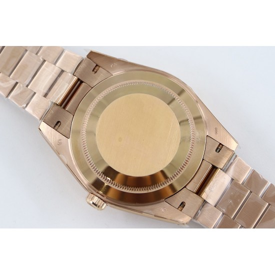 Rolex-DayDate 40mm Flt RG/RG Rose Gold Baug. Diam TWS A2836