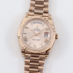 Rolex-DayDate 40mm Flt RG/RG Rose Gold Diam Rmn TWS A2836