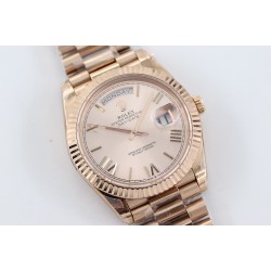 Rolex-DayDate 40mm Flt RG/RG Rose Gold Diam Rmn TWS A2836