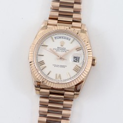 Rolex-DayDate 40mm RG/RG White/Rmn TWS A2836