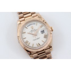 Rolex-DayDate 40mm RG/RG White/Rmn TWS A2836