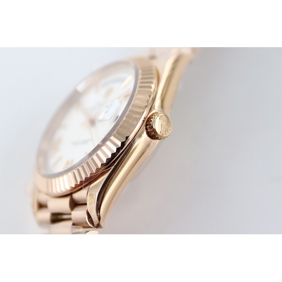 Rolex-DayDate 40mm RG/RG White/Rmn TWS A2836