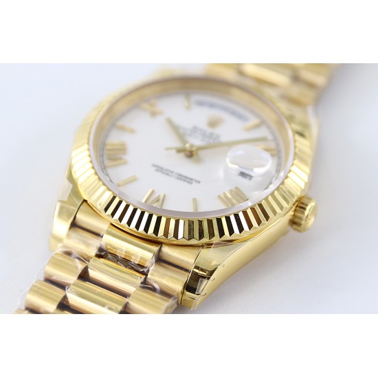 Rolex-DayDate 228238 40mm YG/YG White Dial Rmn TWS A2836