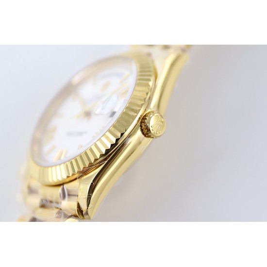 Rolex-DayDate 228238 40mm YG/YG White Dial Rmn TWS A2836