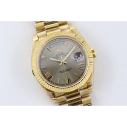 Rolex-DayDate 228238 40mm YG/YG Grey Dial Rmn TWS A2836