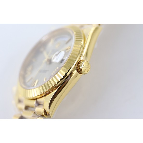 Rolex-DayDate 228238 40mm YG/YG Grey Dial Rmn TWS A2836