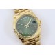 Rolex-DayDate 228238 40mm YG/YG Green Dial Rmn TWS A2836