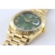 Rolex-DayDate 228238 40mm YG/YG Green Dial Rmn TWS A2836